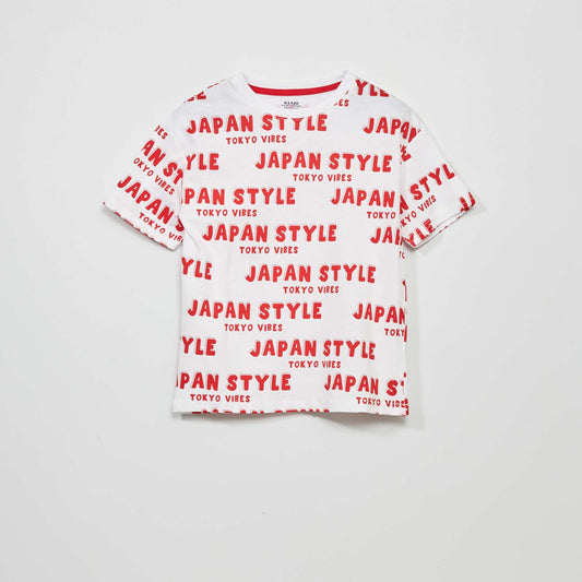 T-shirt imprimé 'japon' Rouge