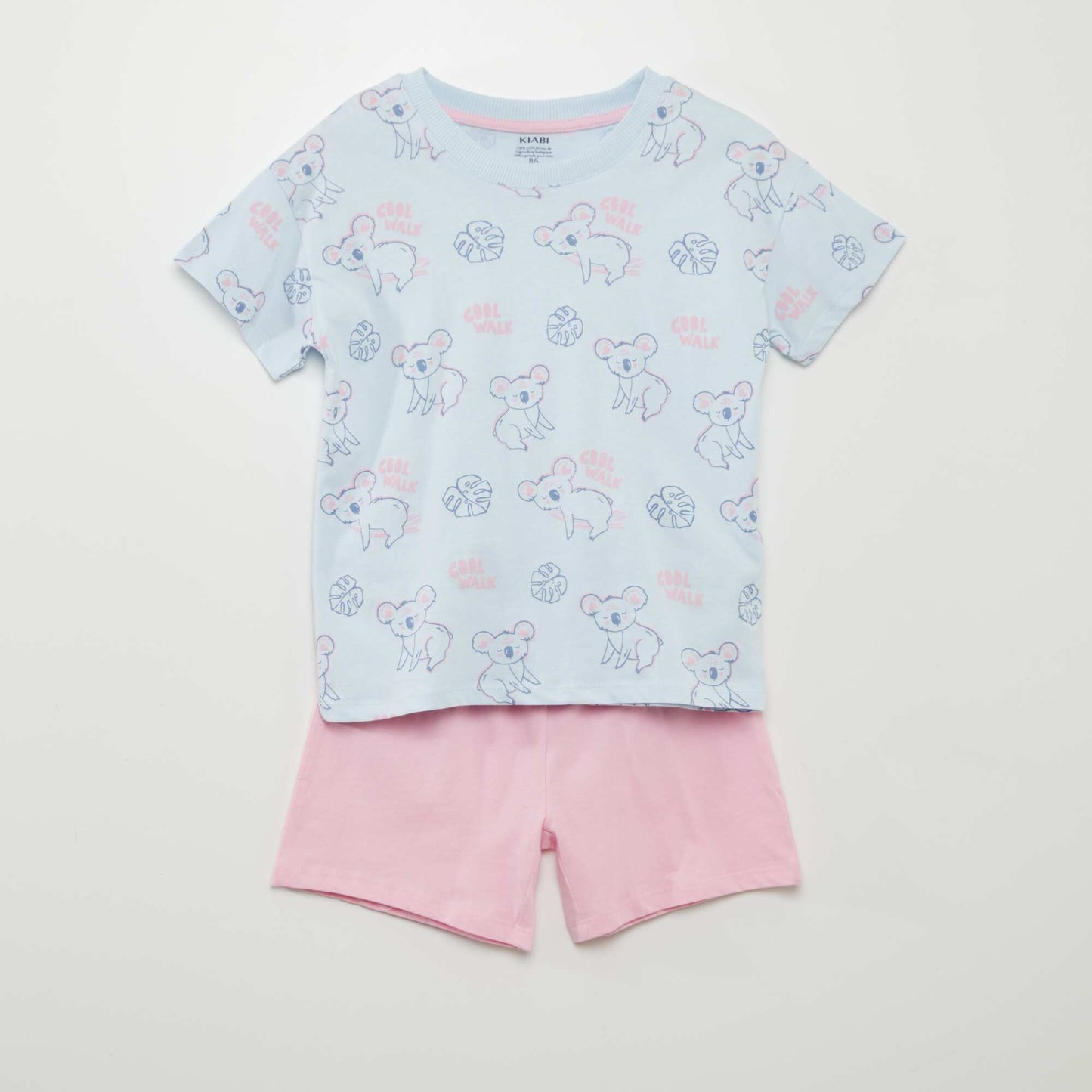 Ensemble de pyjama imprimé : T-shirt + short - 2 pièces Bleu