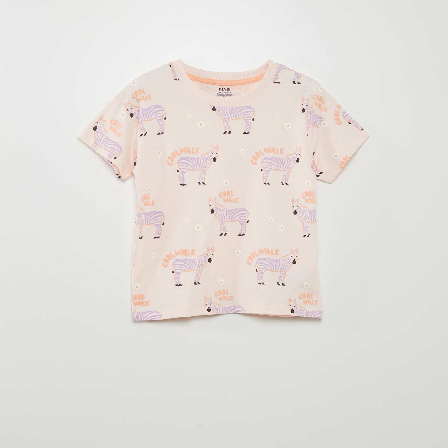 Ensemble de pyjama imprimé : T-shirt + short - 2 pièces Orange