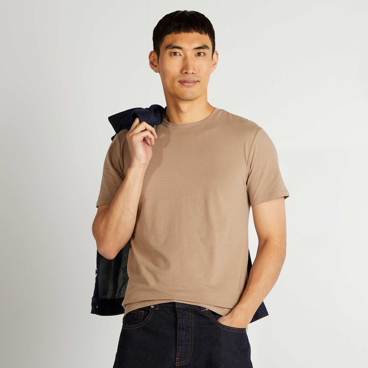 Tee-shirt uni - Muscle fit Beige
