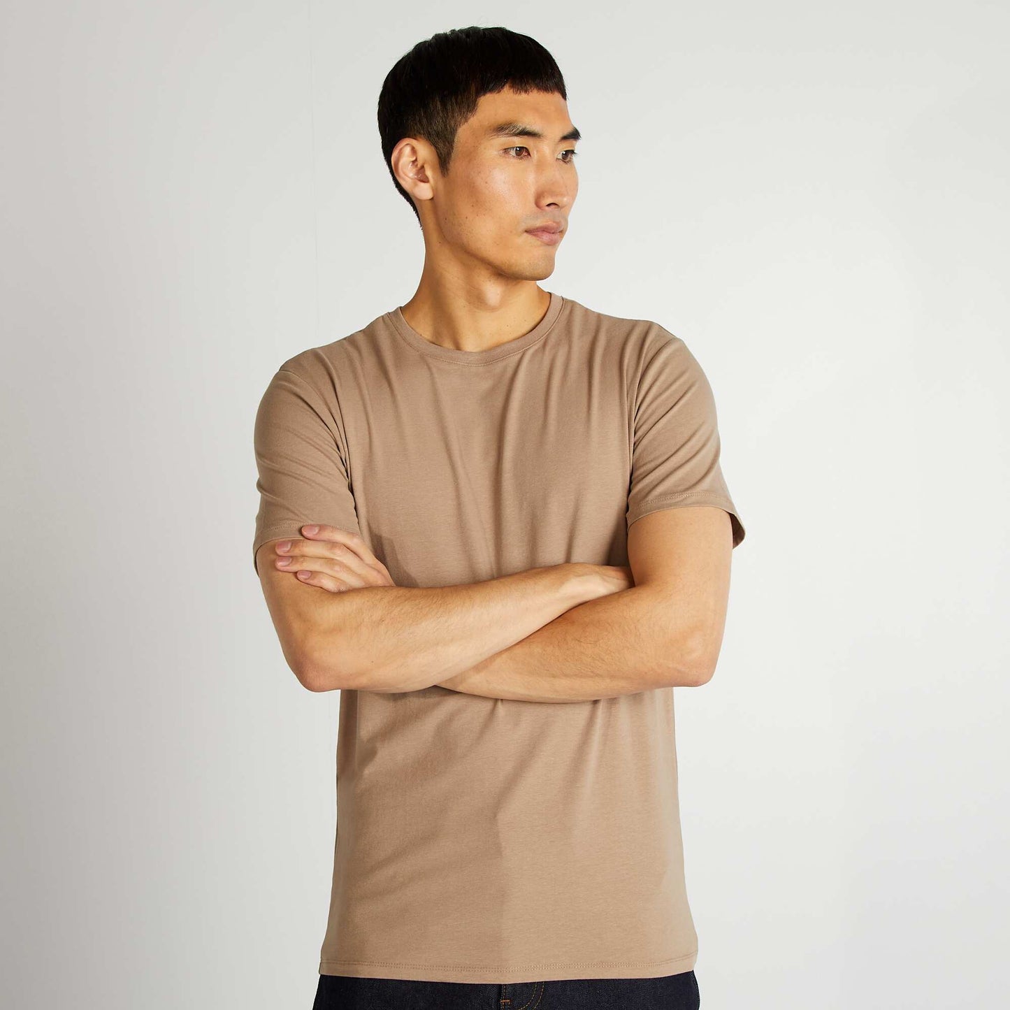 Tee-shirt uni - Muscle fit Beige