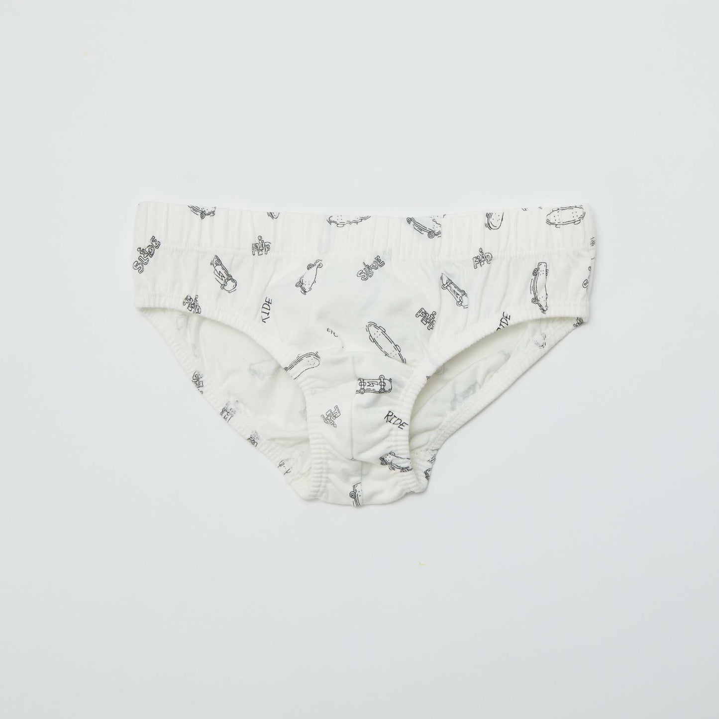 Lot de 7 slips imprimés BLANC