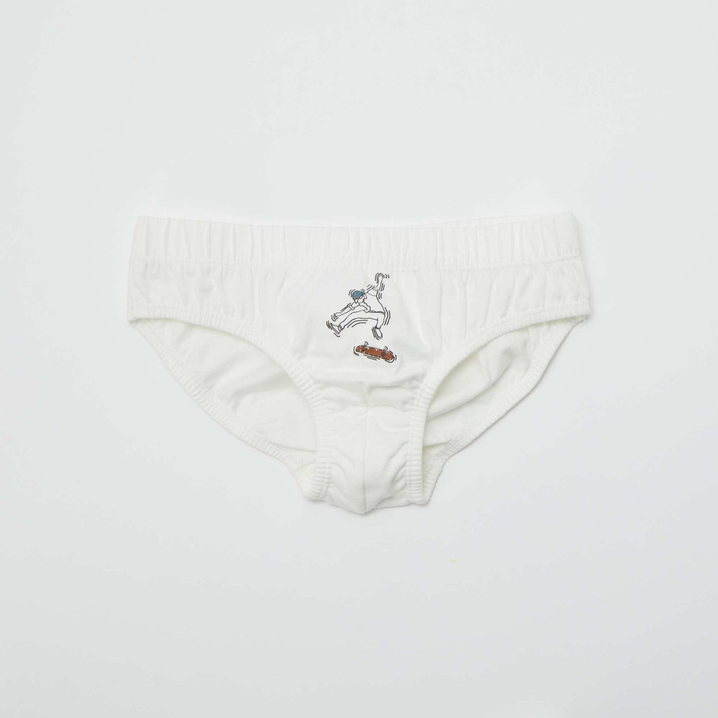 Lot de 7 slips imprimés BLANC