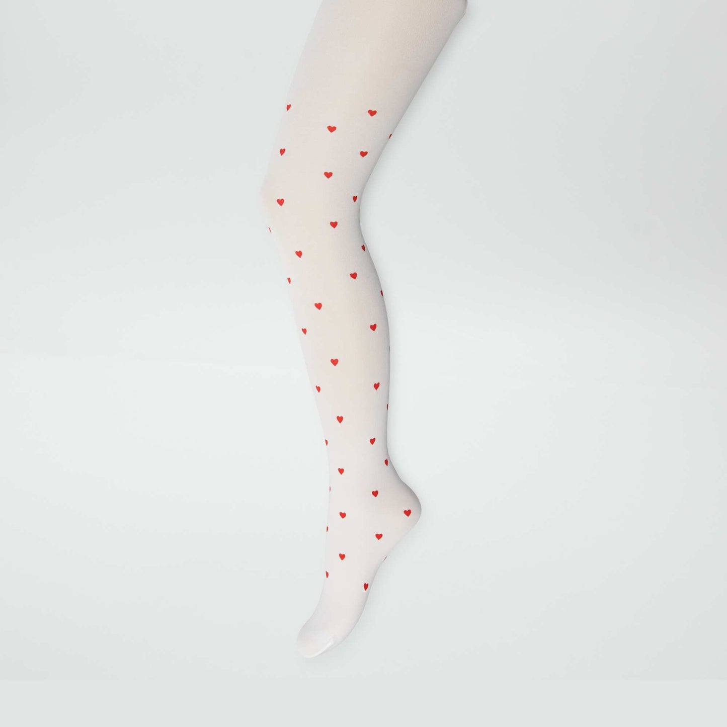 Lot de 2 collants légers fantaisie BLANC/ROUGE/NOIR