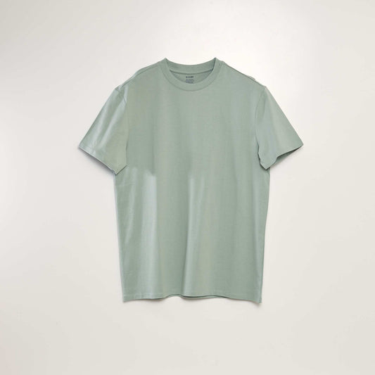 T-shirt à col rond en coton Vert clair