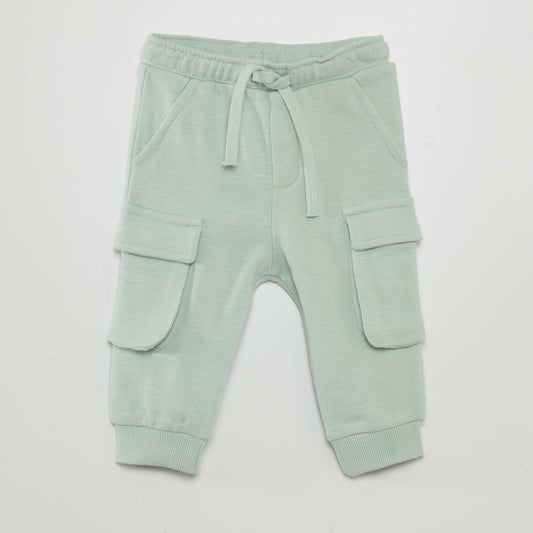 Pantalon en molleton avec poches sur les côtés Vert d'eau