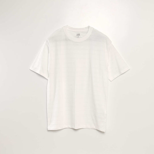 T-shirt en coton texturé blanc