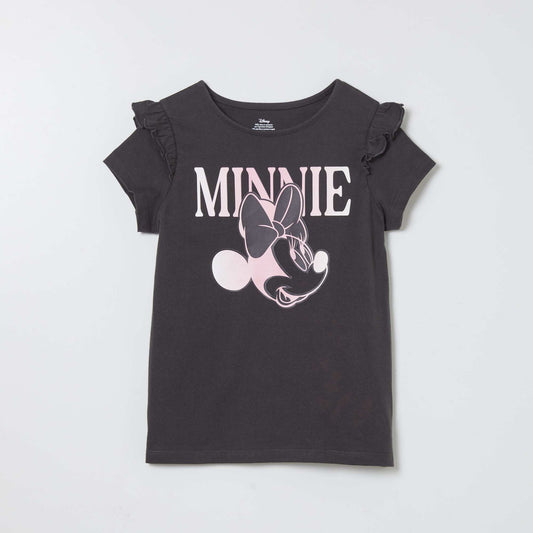 T-shirt 'Minnie' à manches volantées Noir