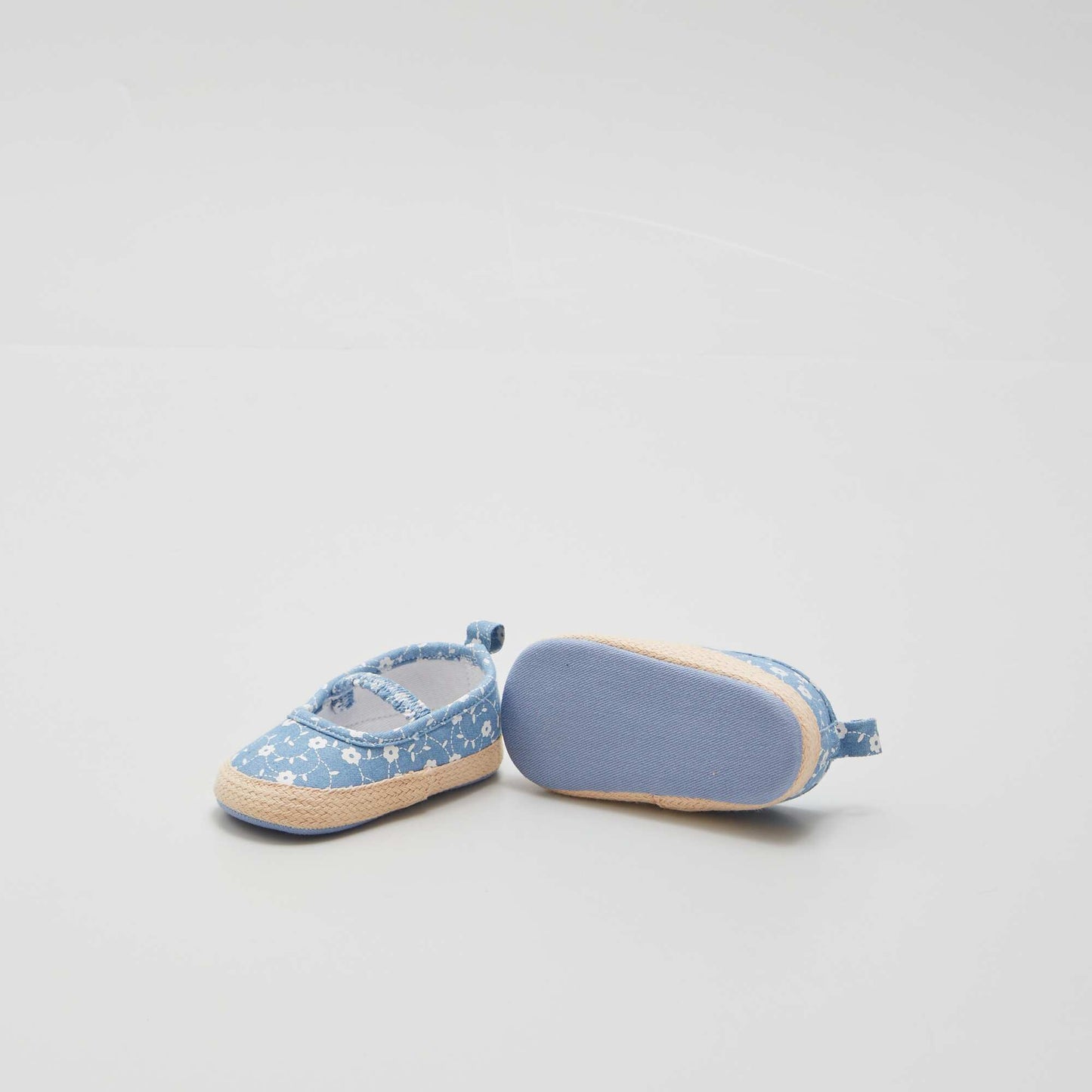 Sandales imprimées style espadrilles Bleu