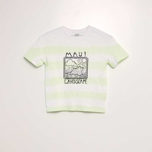 T-shirt tye and dye animé Vert