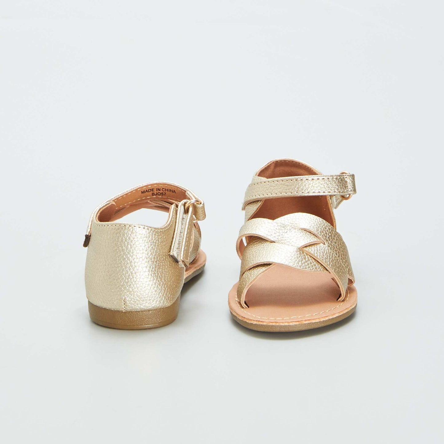Sandales à brides croisées Doré