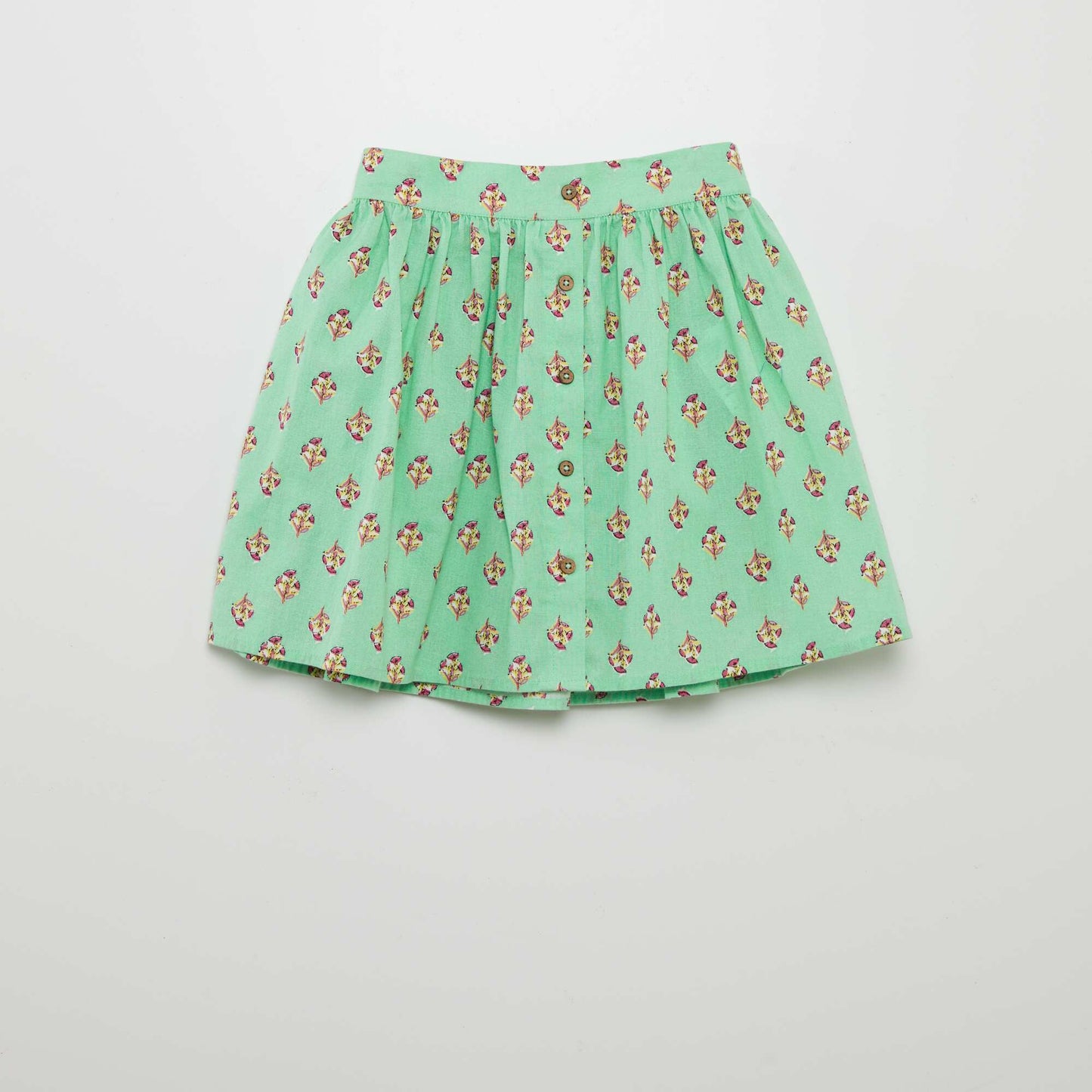 Jupe en lin mélangé Vert