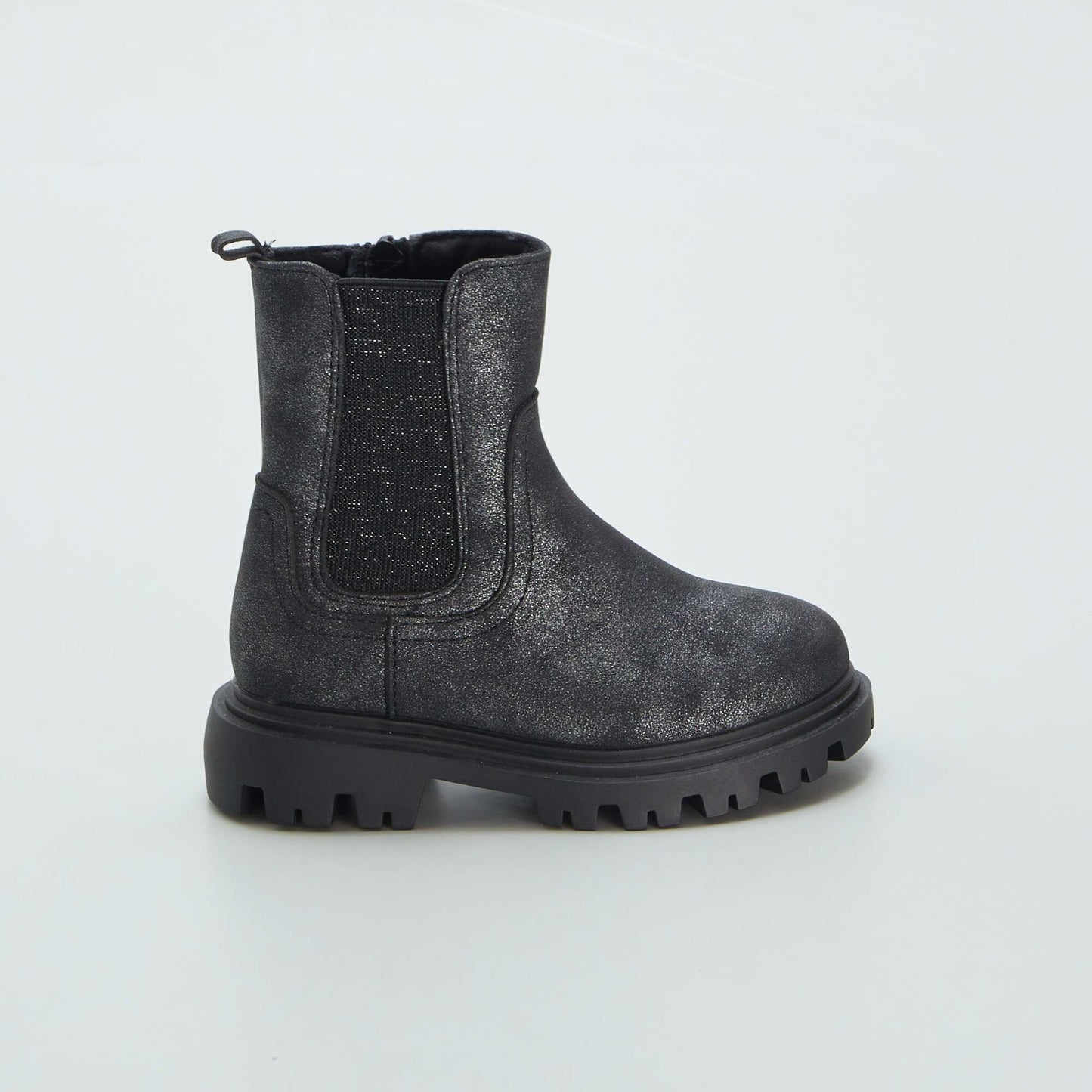 Boots irisés avec semelle crantée noir