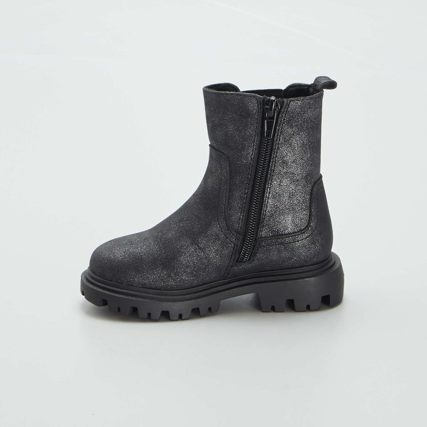 Boots irisés avec semelle crantée noir