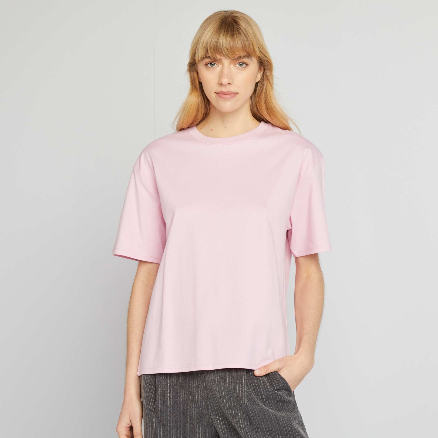 T-shirt oversize à col rond ROSE