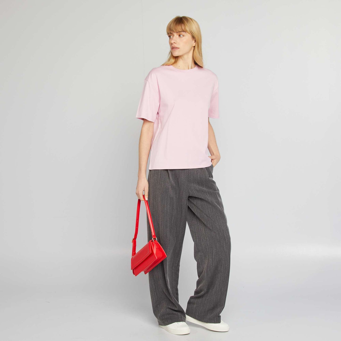 T-shirt oversize à col rond ROSE