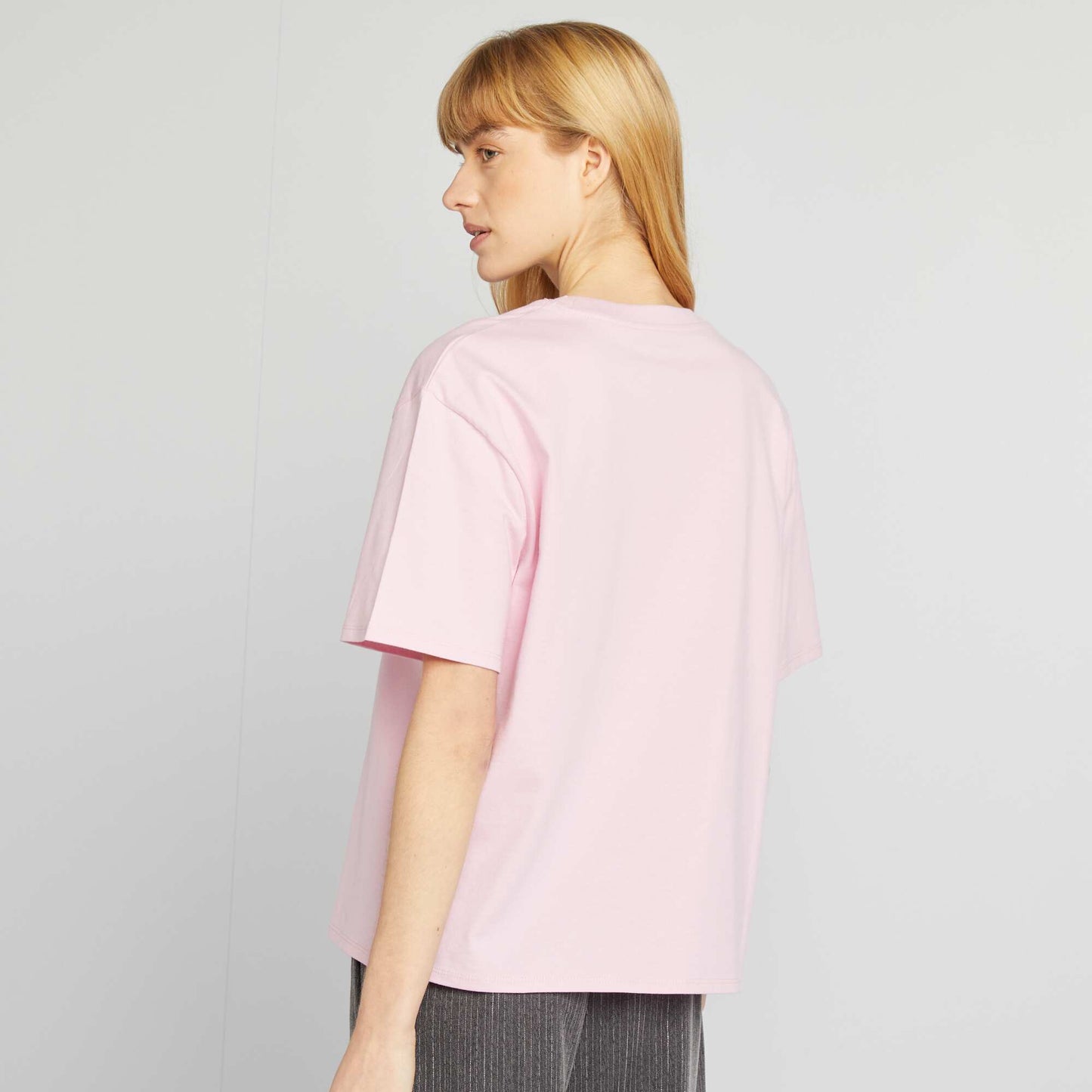 T-shirt oversize à col rond ROSE