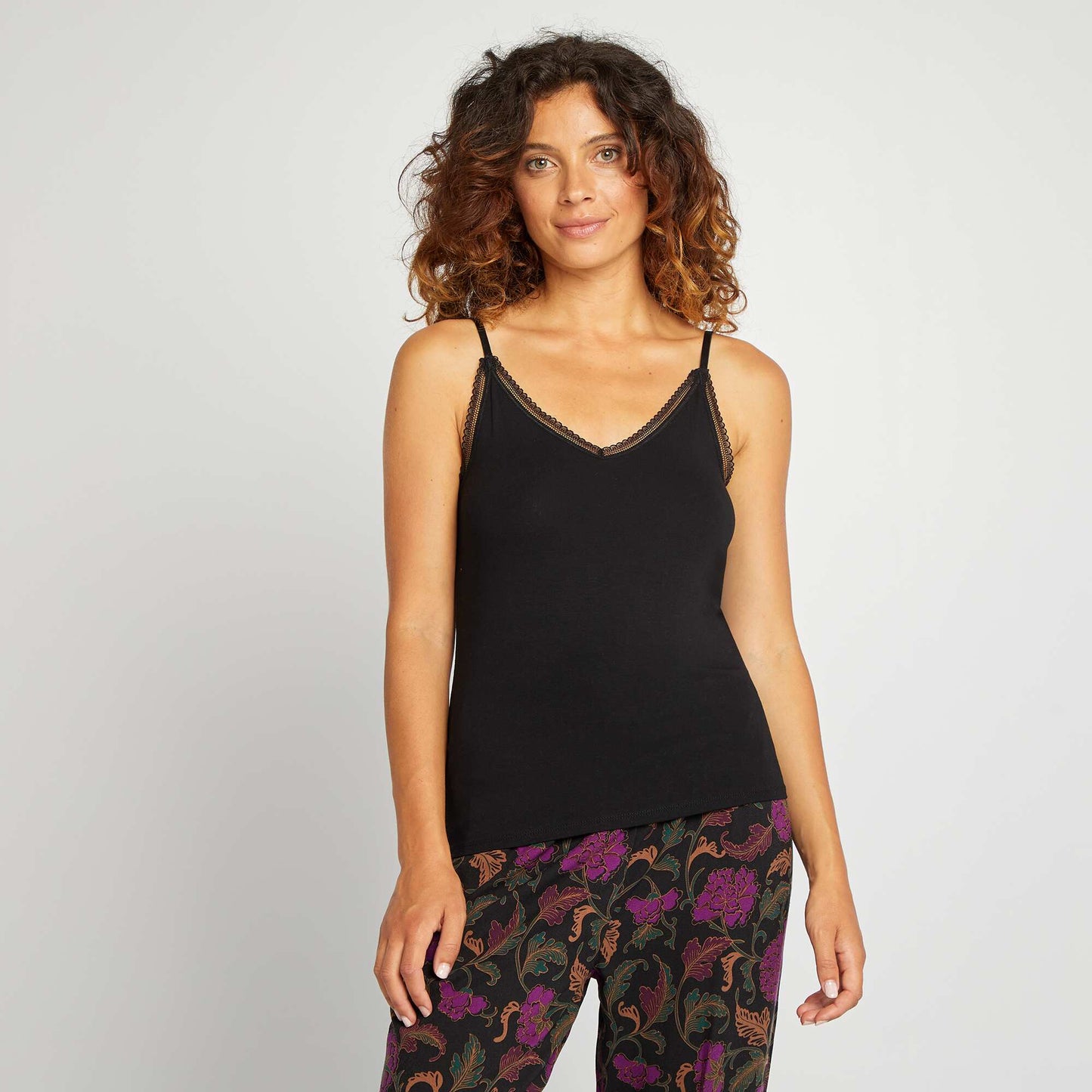 Débardeur à fines bretelles noir