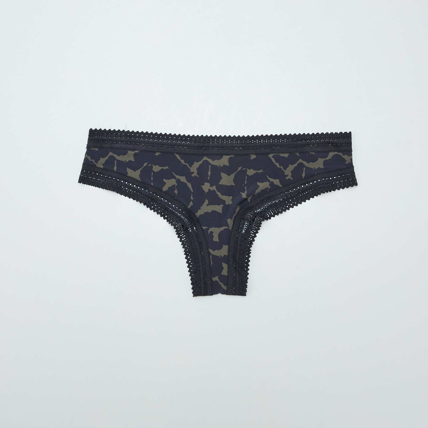 Lot de 3 tangas en microfibre imprimé Noir imprimé