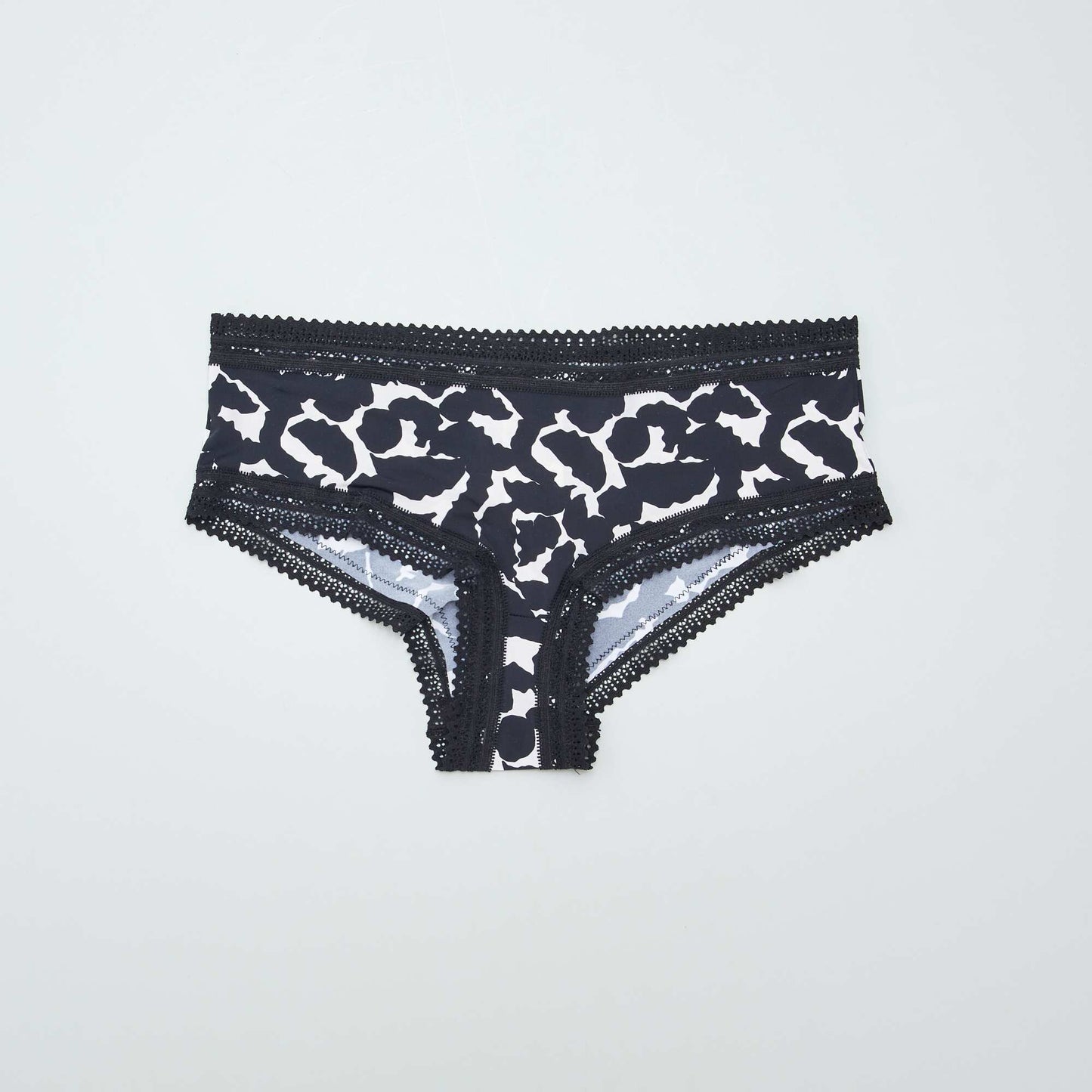 Lot de 3 shortys en microfibre imprimé Noir