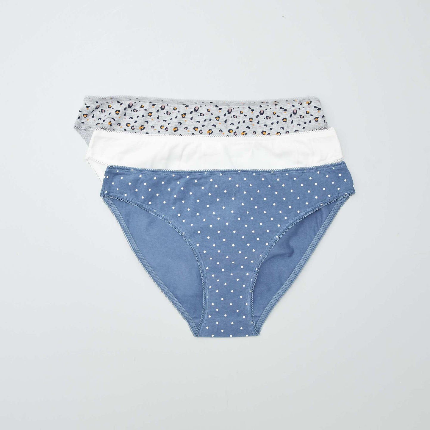 Lot de3 culottes en coton BLEU