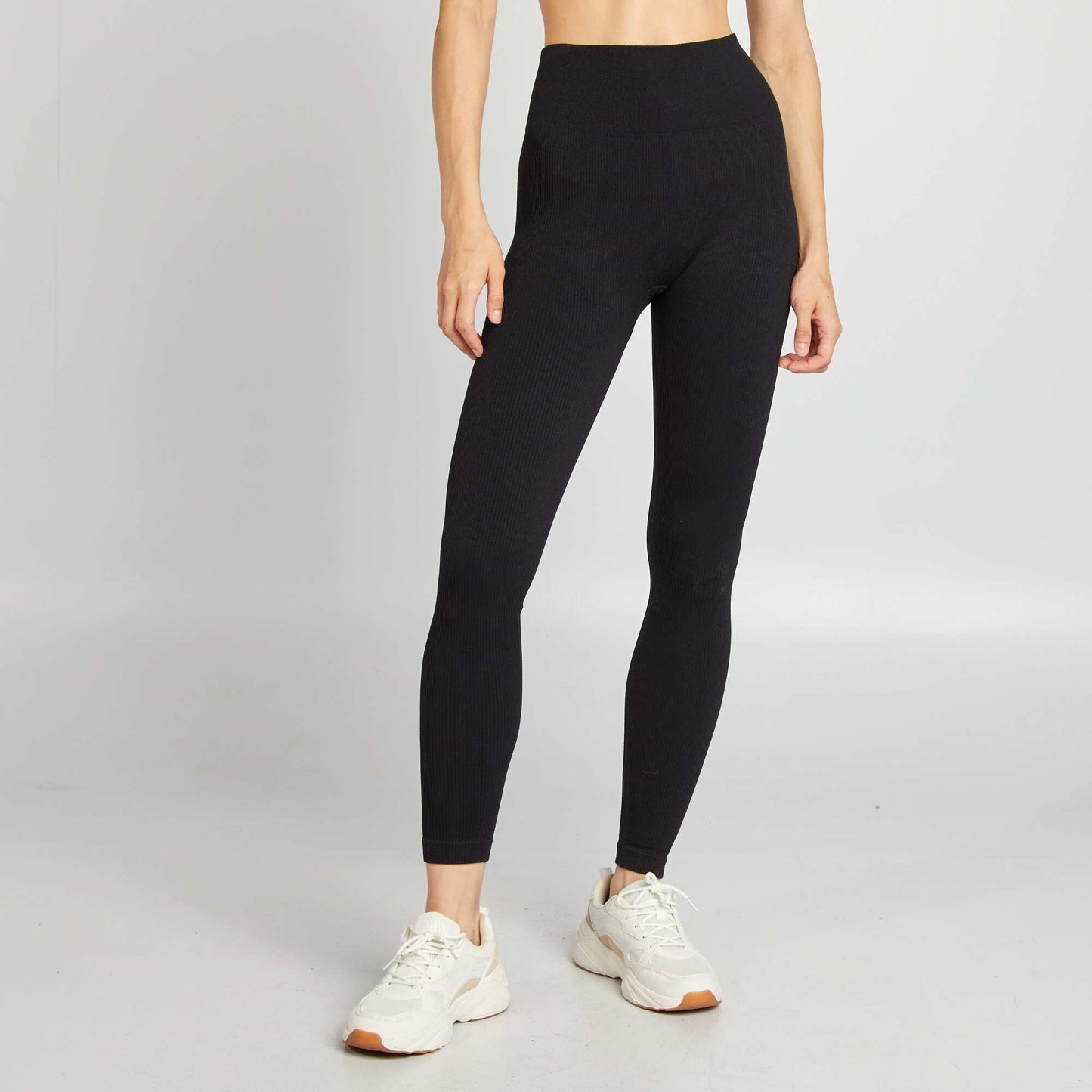Legging côtelé sans couture noir