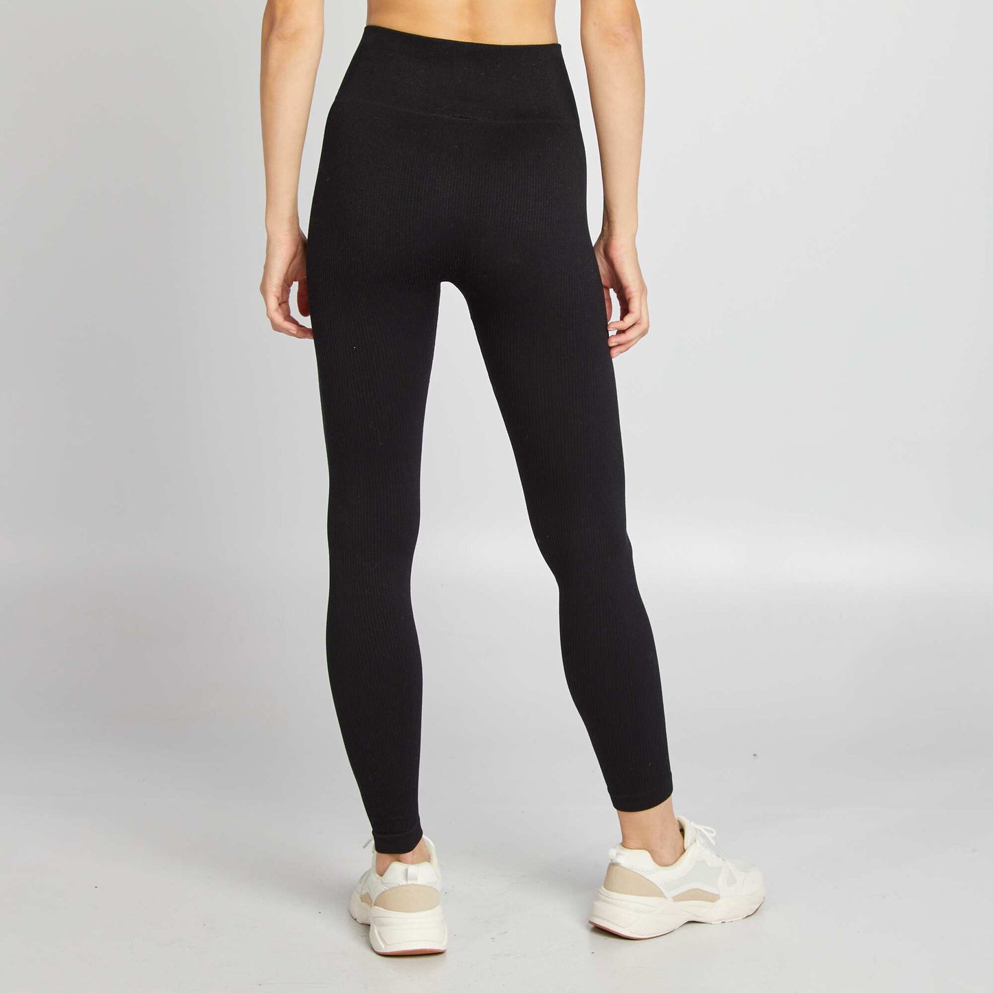 Legging côtelé sans couture noir