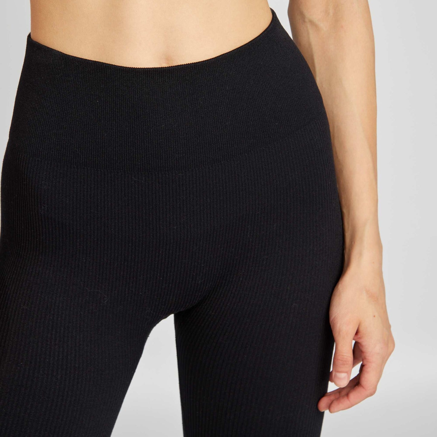 Legging côtelé sans couture noir