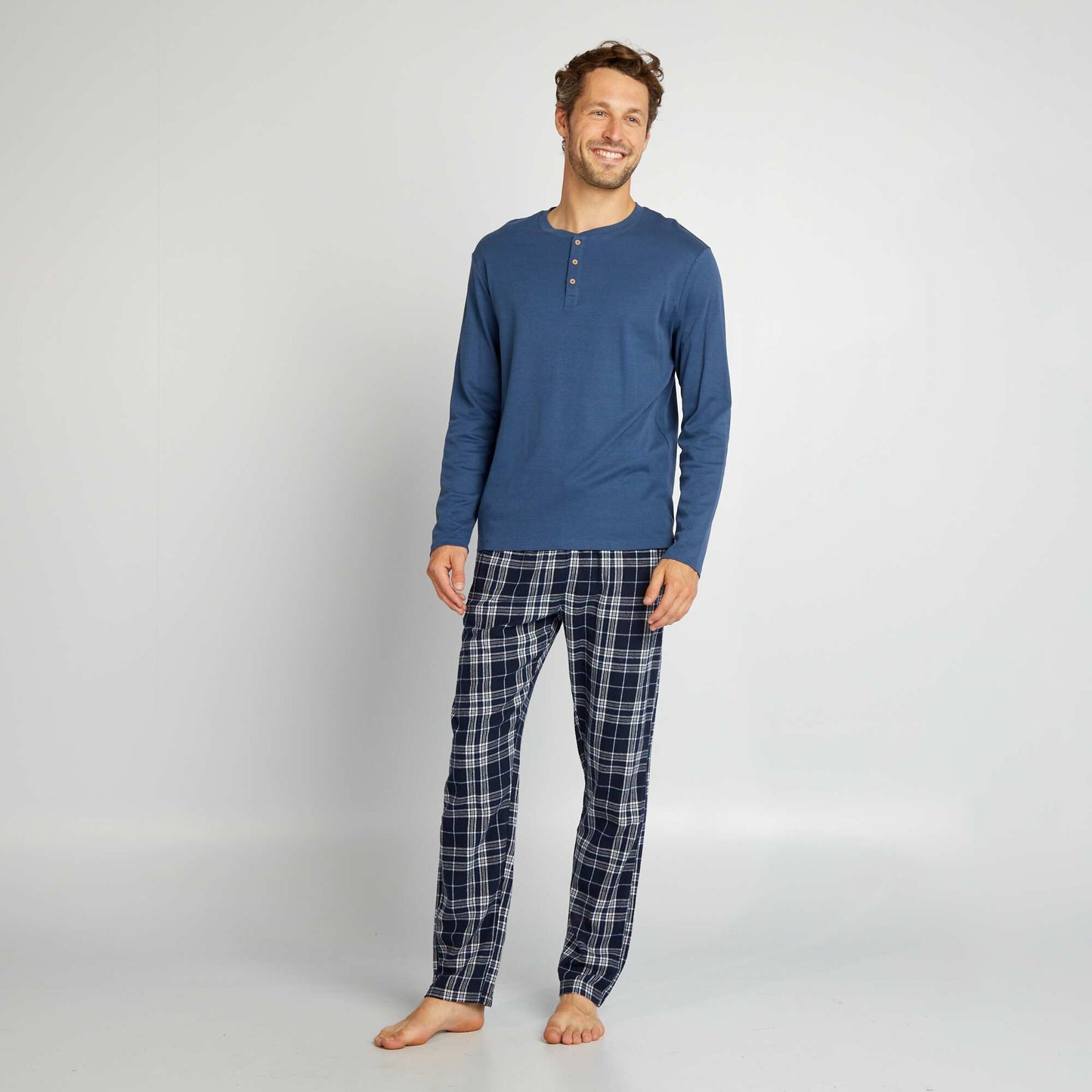Pyjama long - 2 pièces Bleu
