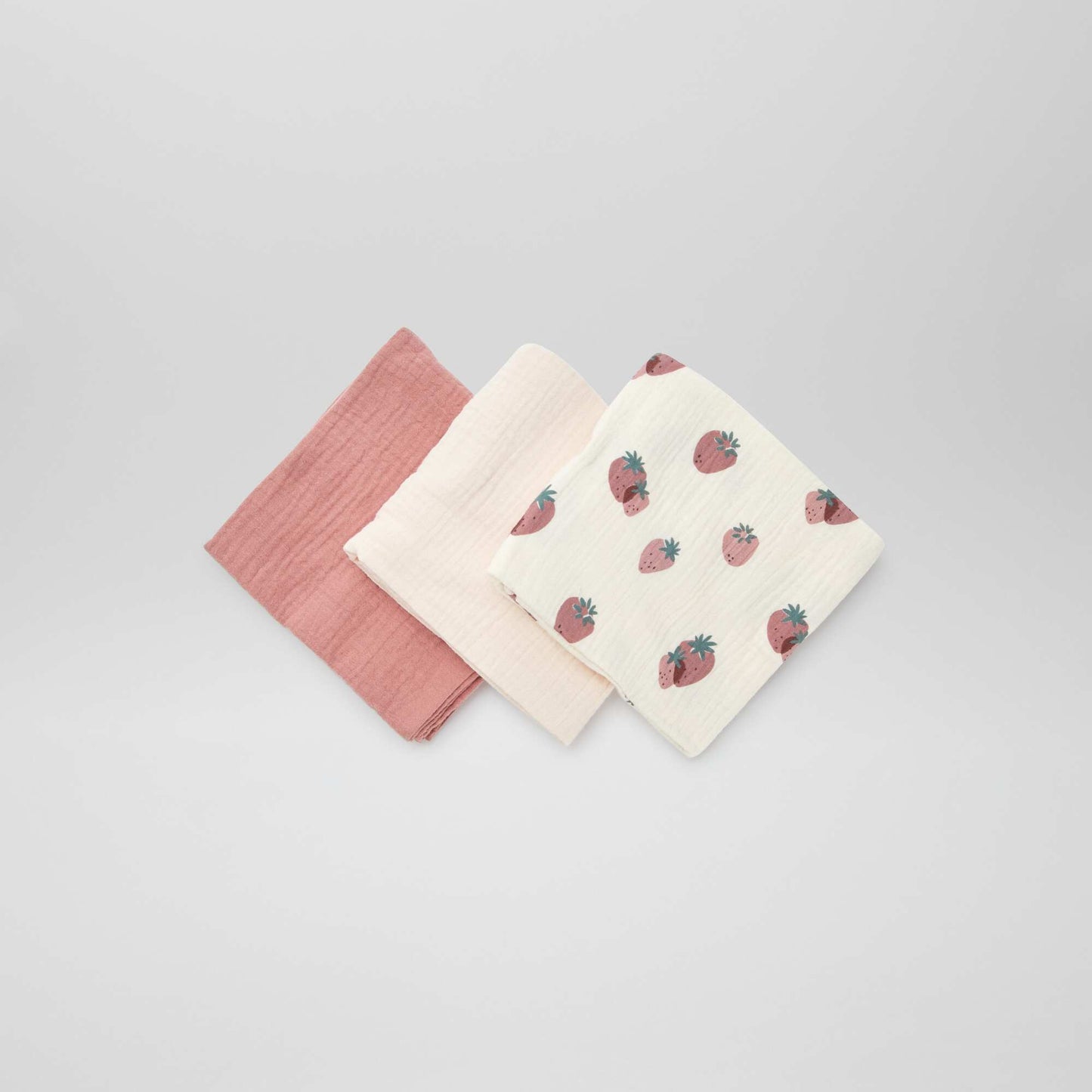 Lot de 3 langes BLANC