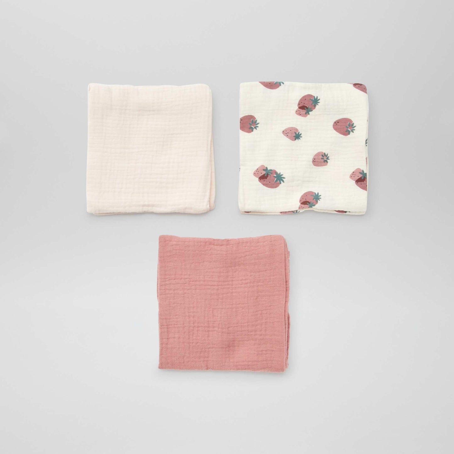 Lot de 3 langes BLANC