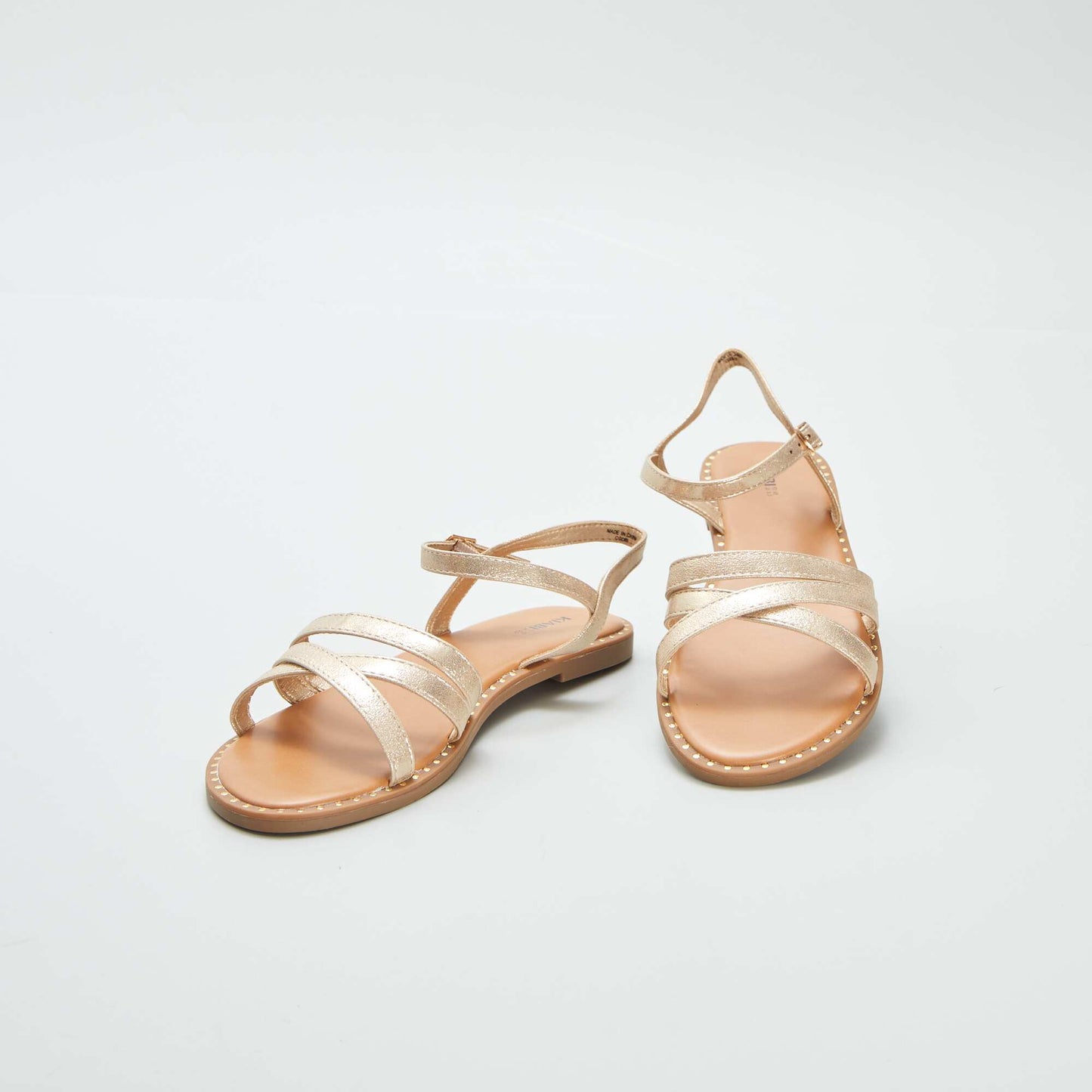 Sandales à brides doré JAUNE