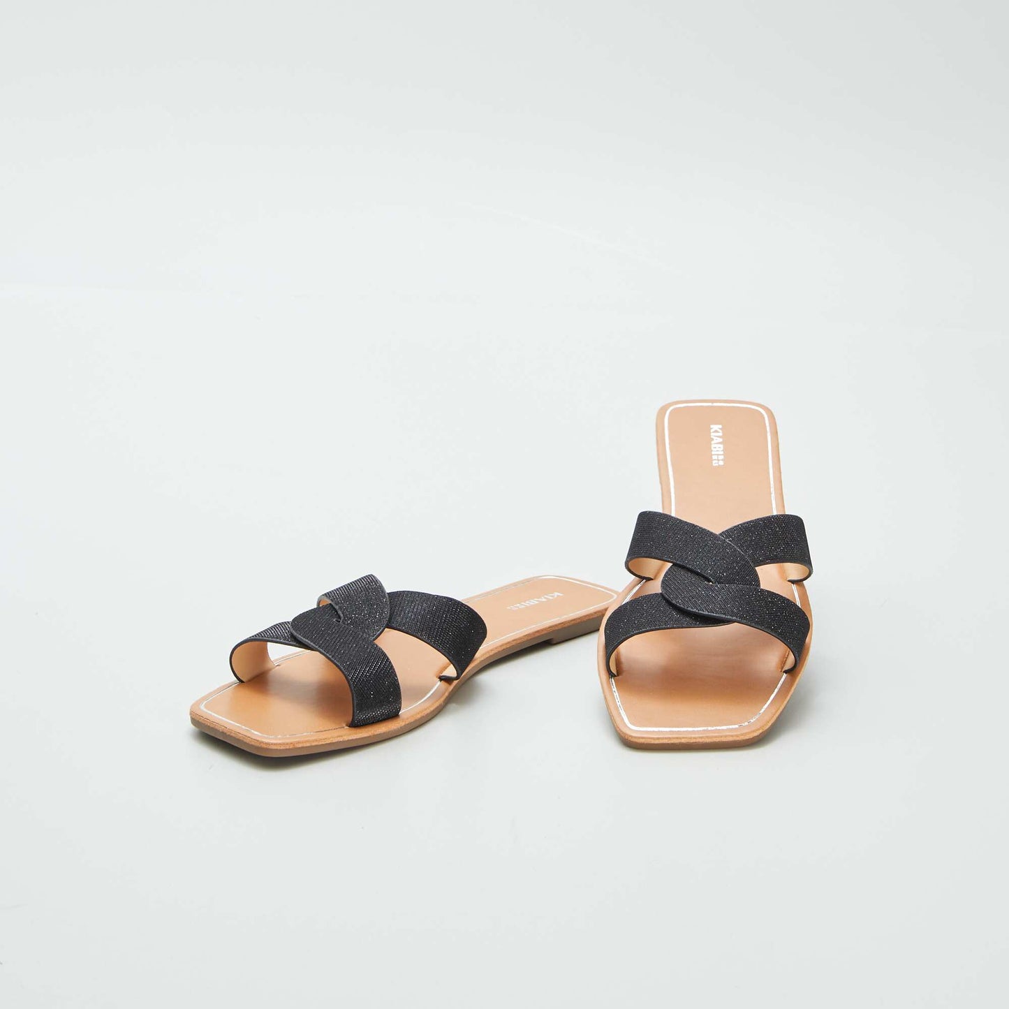 Claquettes pailletées NOIR