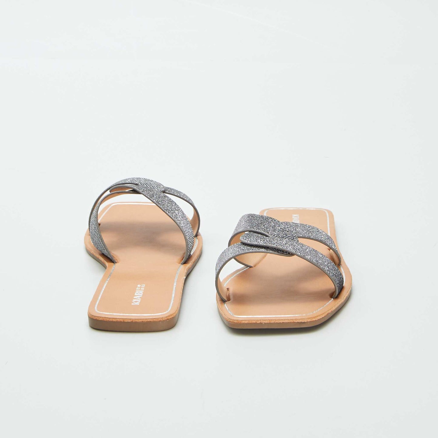 Claquettes pailletées GRIS