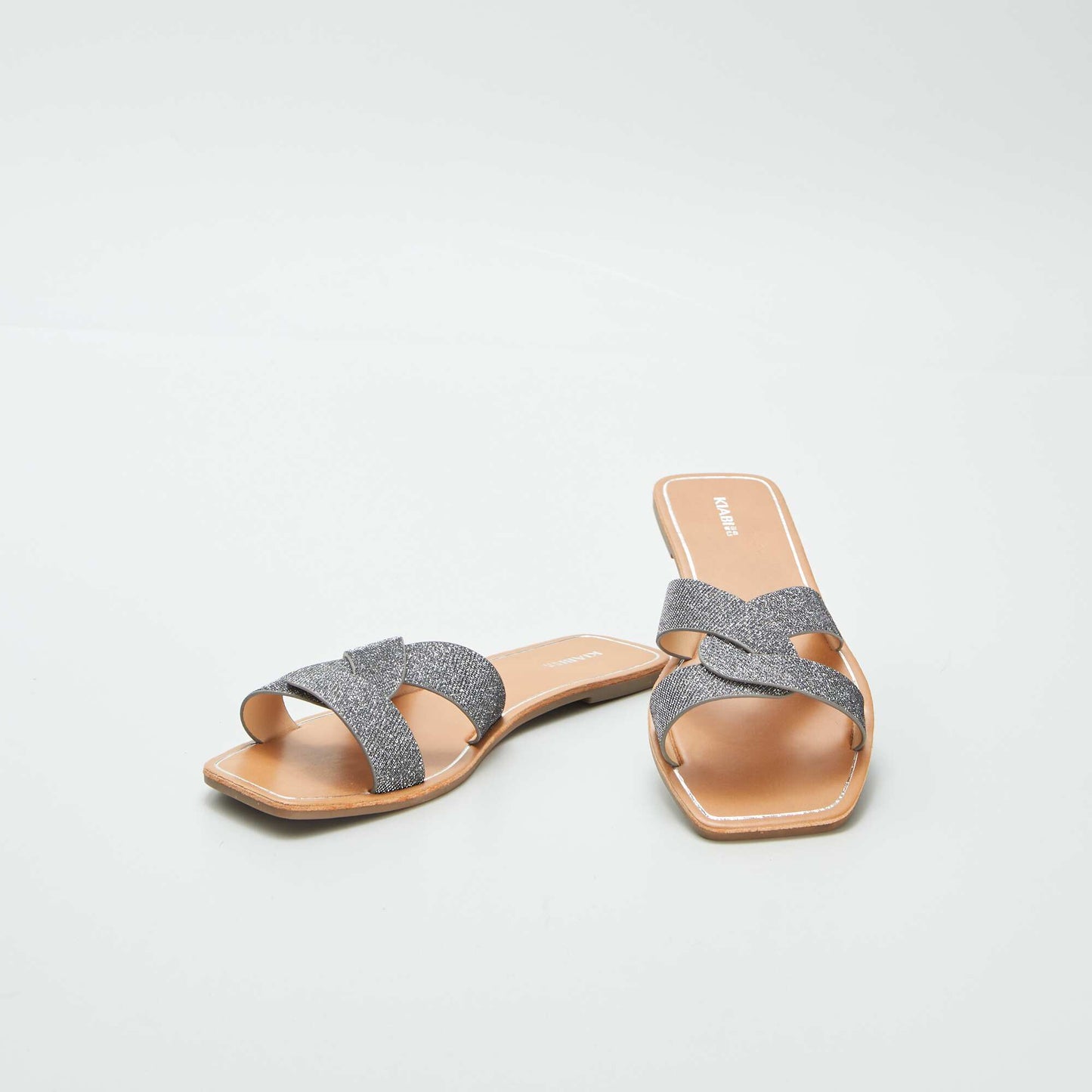 Claquettes pailletées GRIS