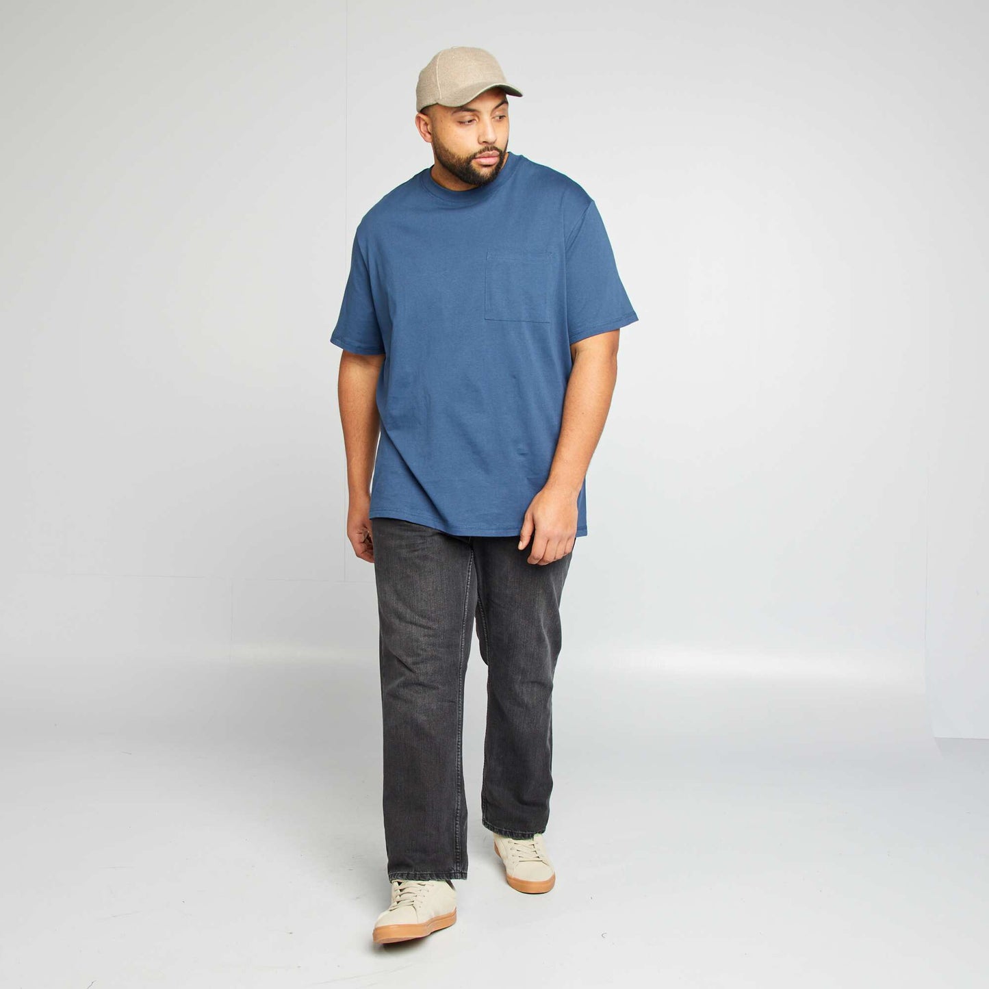 T-shirt manches courtes avec poche poitrine BLEU