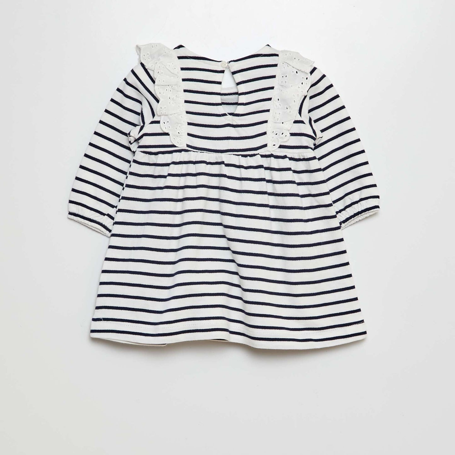 Robe avec volants en broderies anglaises Blanc
