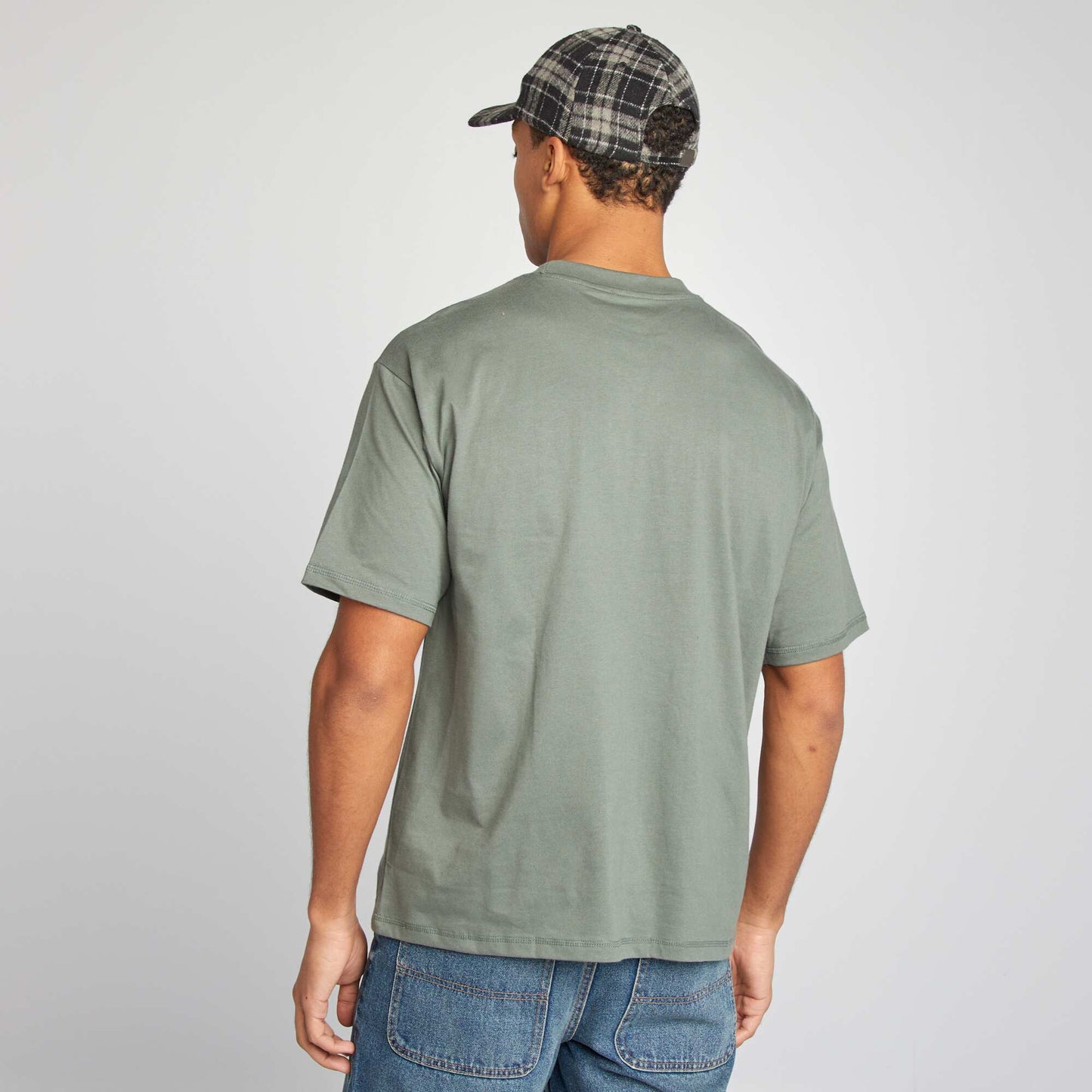 T-shirt uni avec poche poitrine Vert