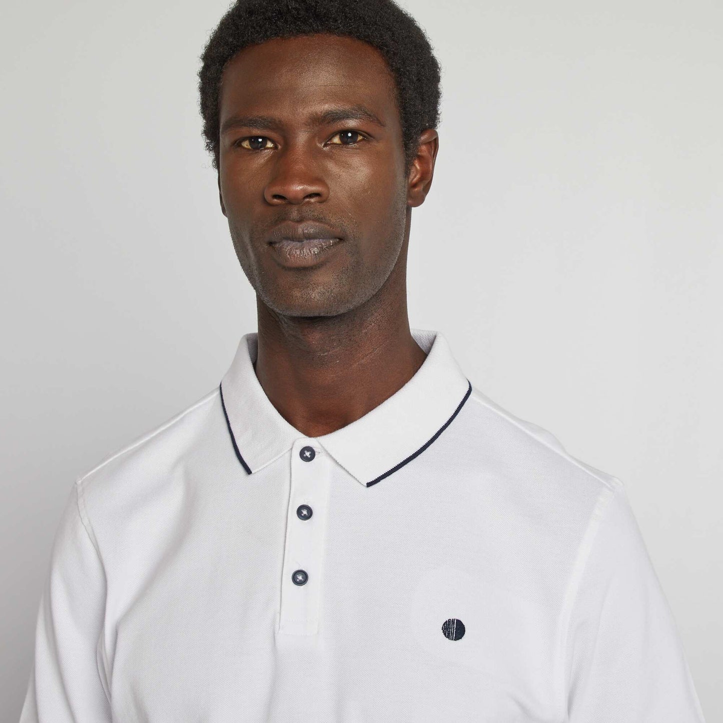Polo en piqué  de coton BLANC