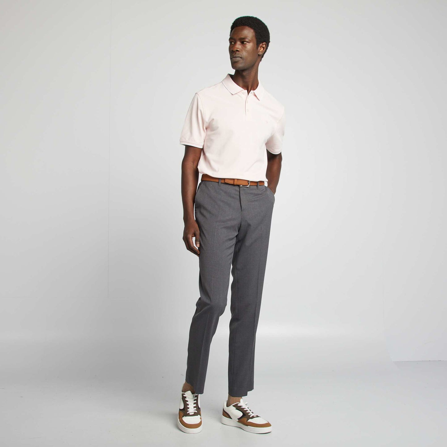 Polo en piqué de coton ROSE