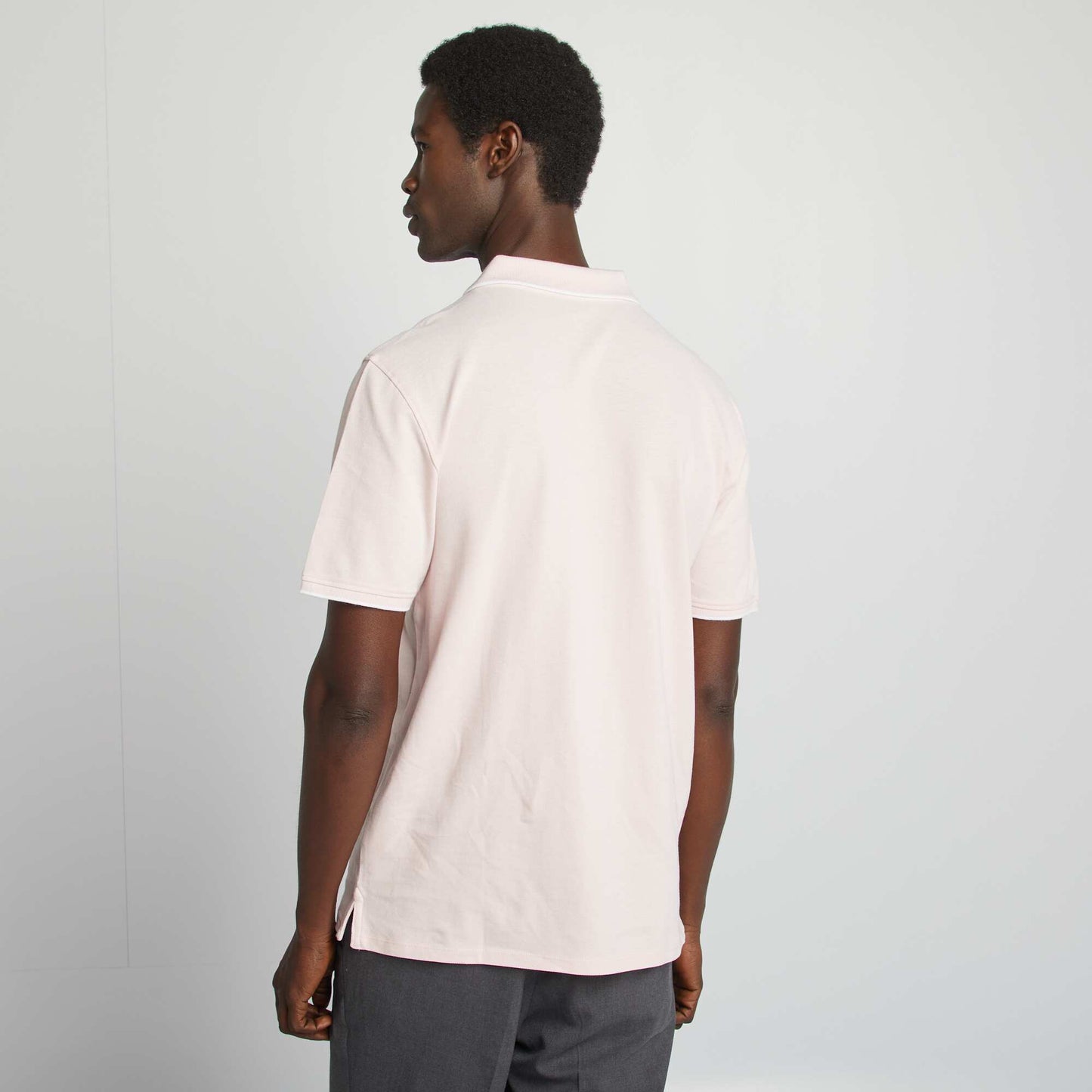 Polo en piqué de coton ROSE