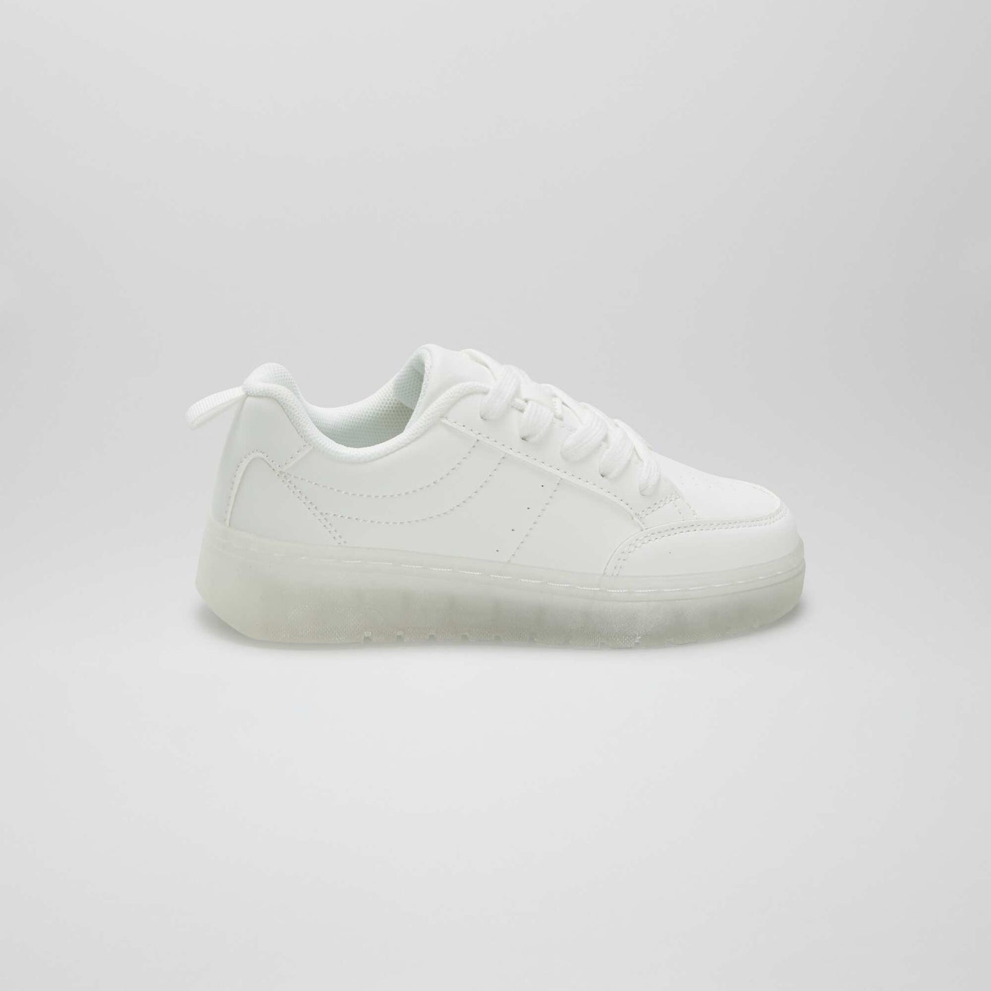 Baskets avec semelle translucide BLANC