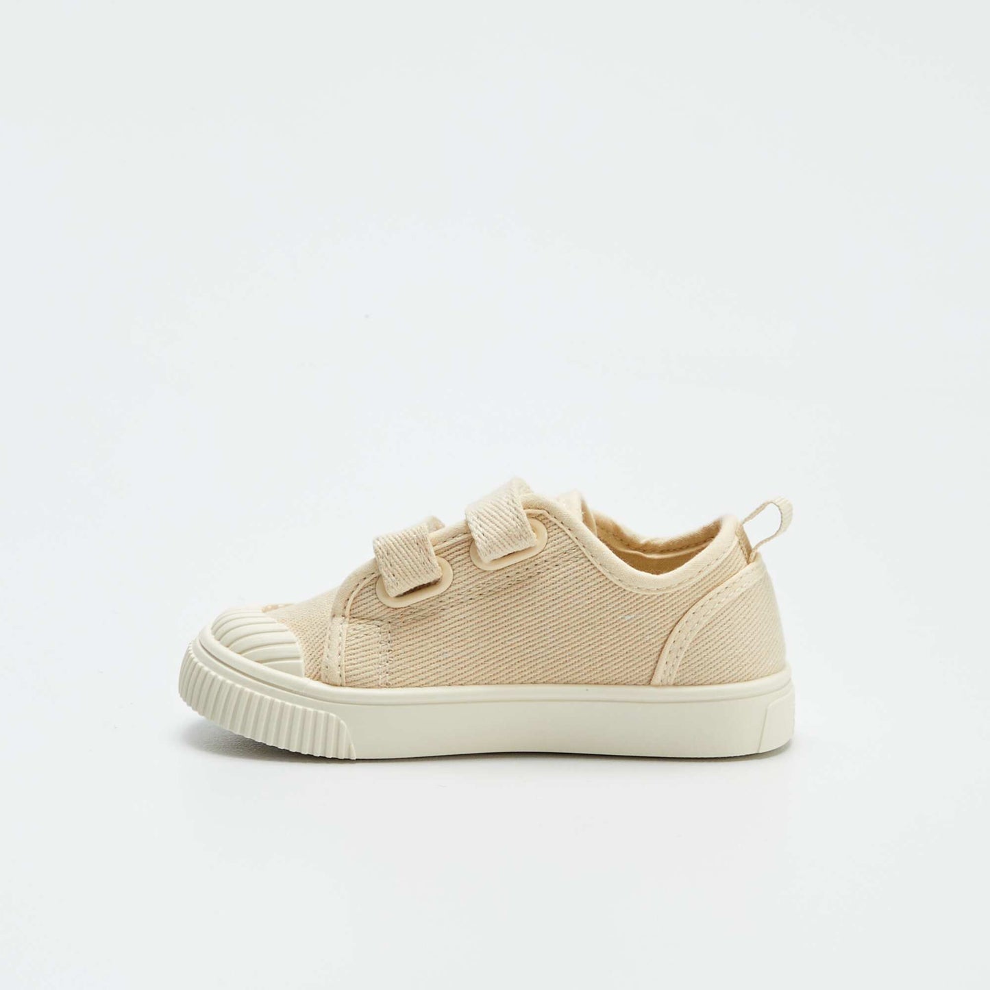Baskets à scratchs en tissu BEIGE