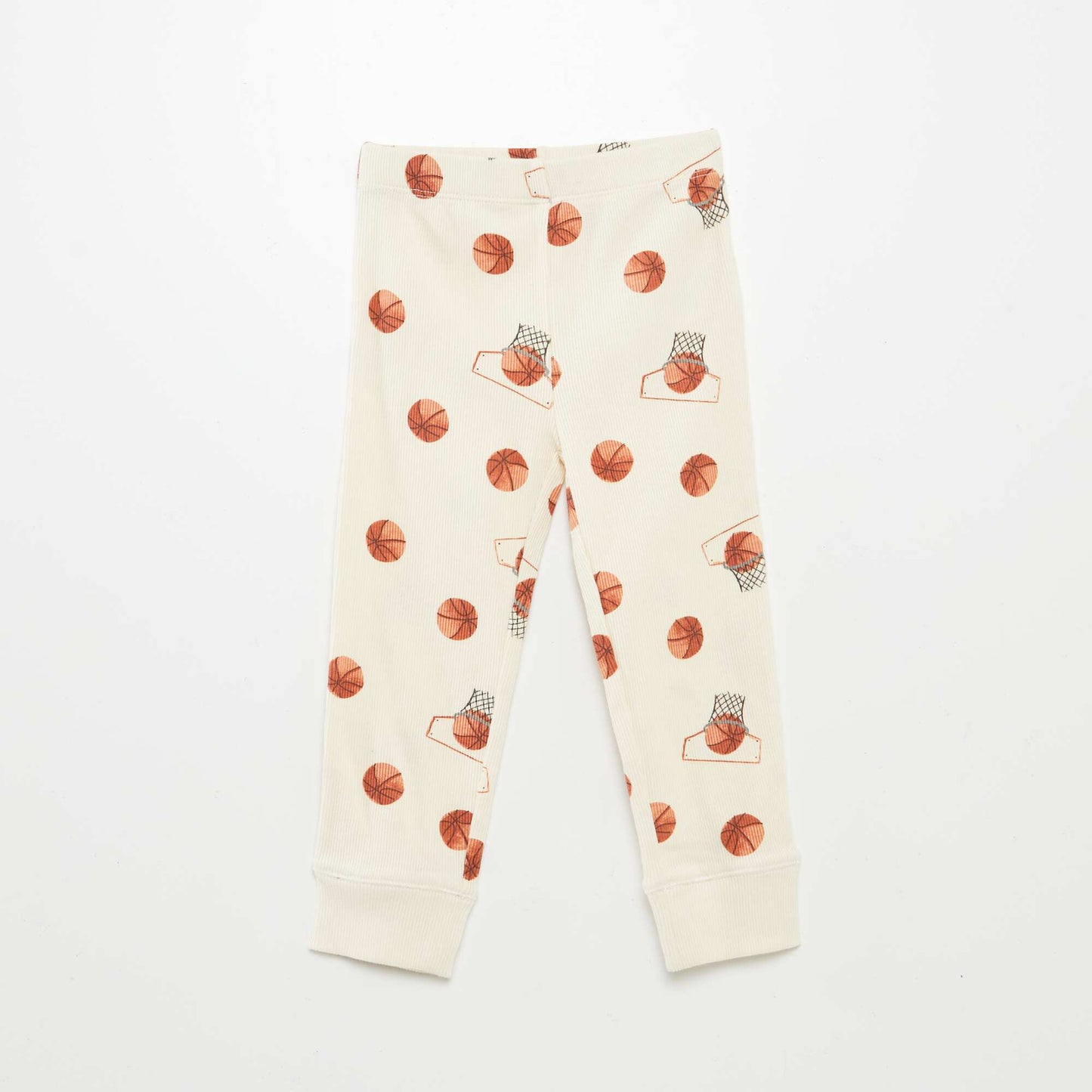 Pyjama imprimé en maille - 2 pièces BLANC