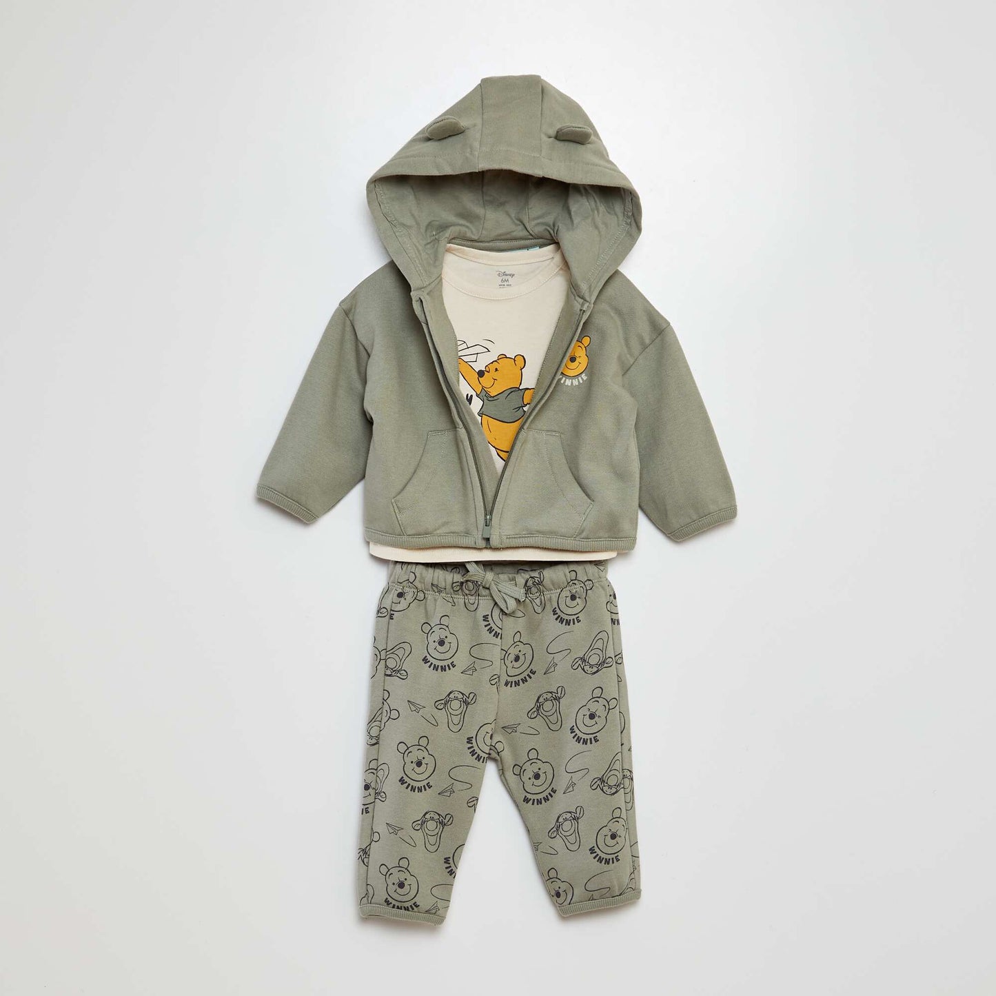 Ensemble sweat + pantalon + t-shirt 'Disney' - 3 pièces VERT