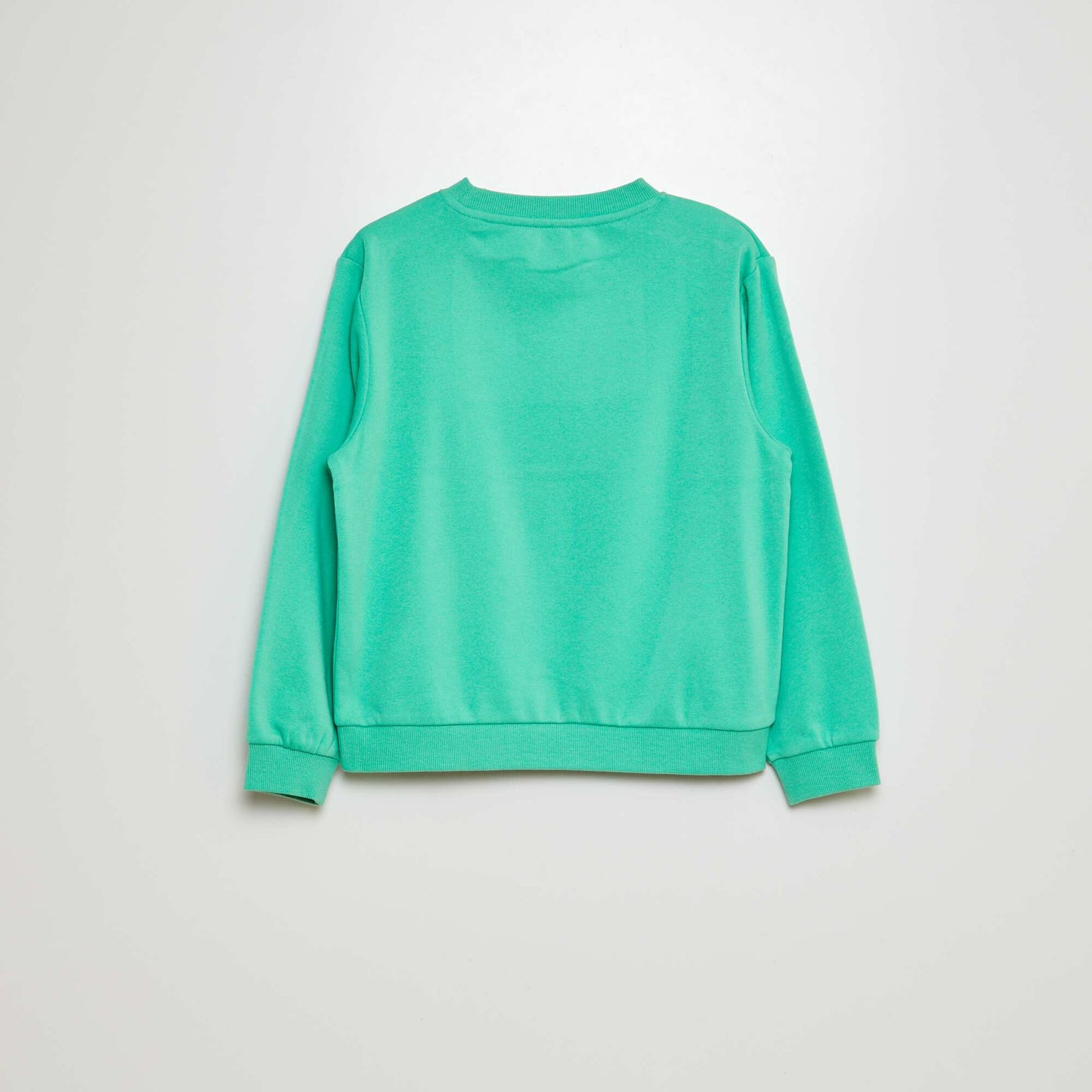 Sweat en molleton gratté uni VERT