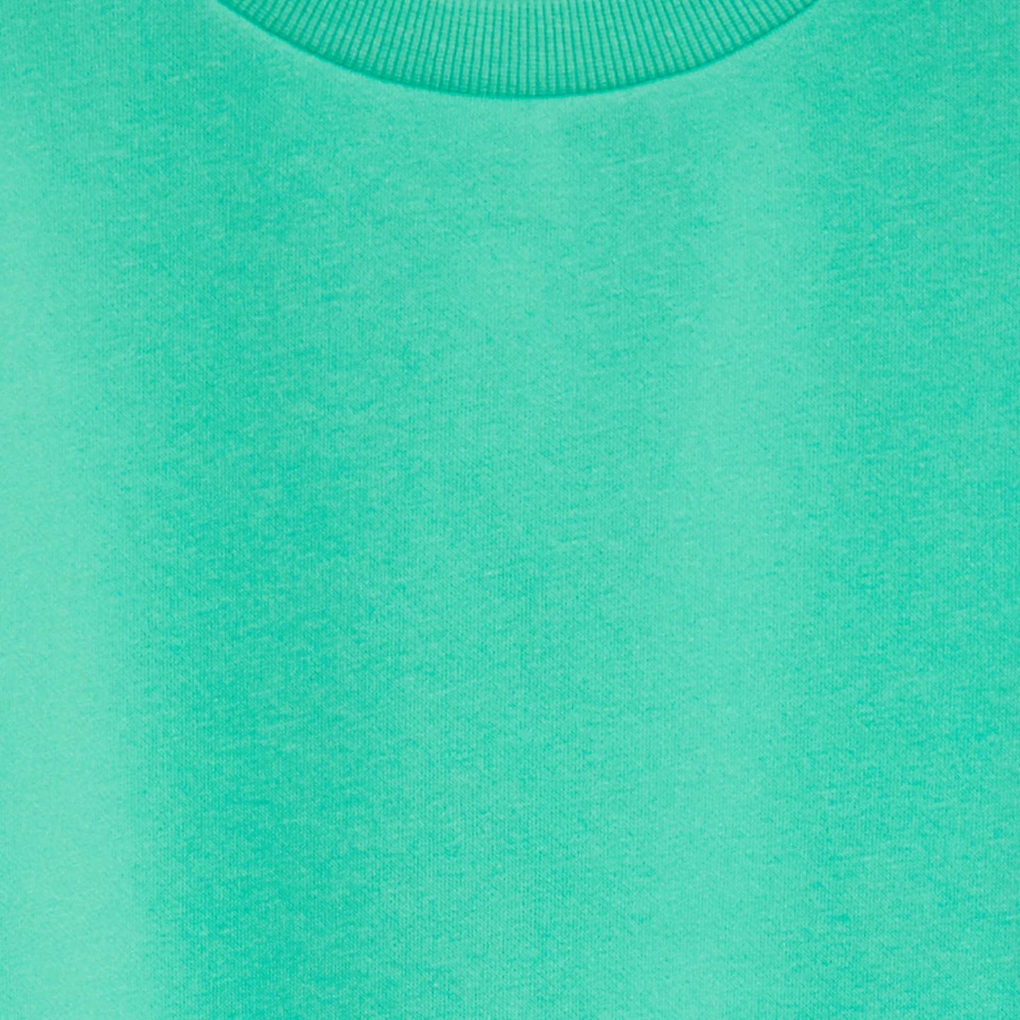 Sweat en molleton gratté uni VERT