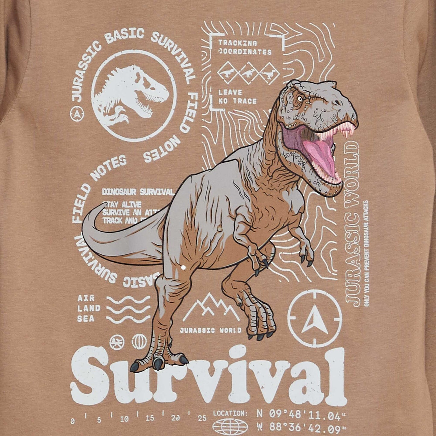 Pyjama long 'Jurassic World' - 2 pièces Marron