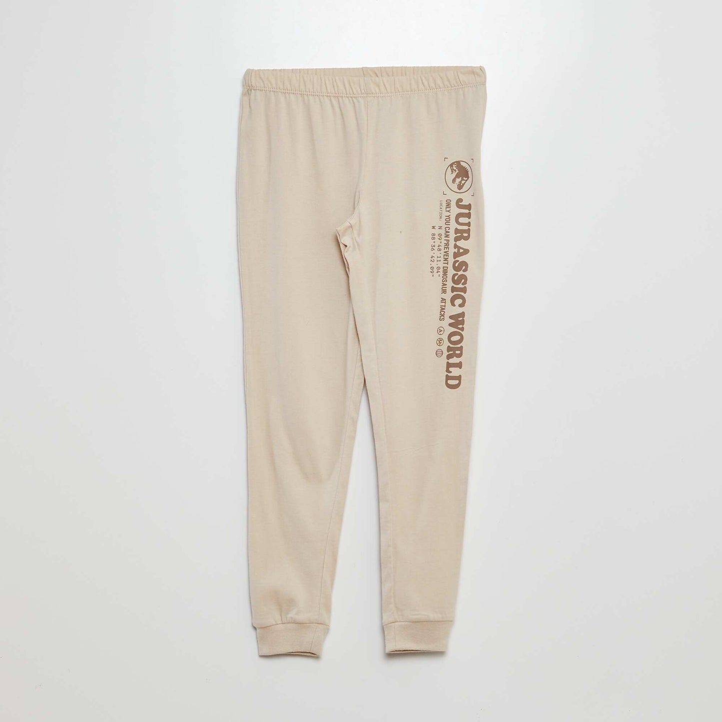 Pyjama long 'Jurassic World' - 2 pièces Marron