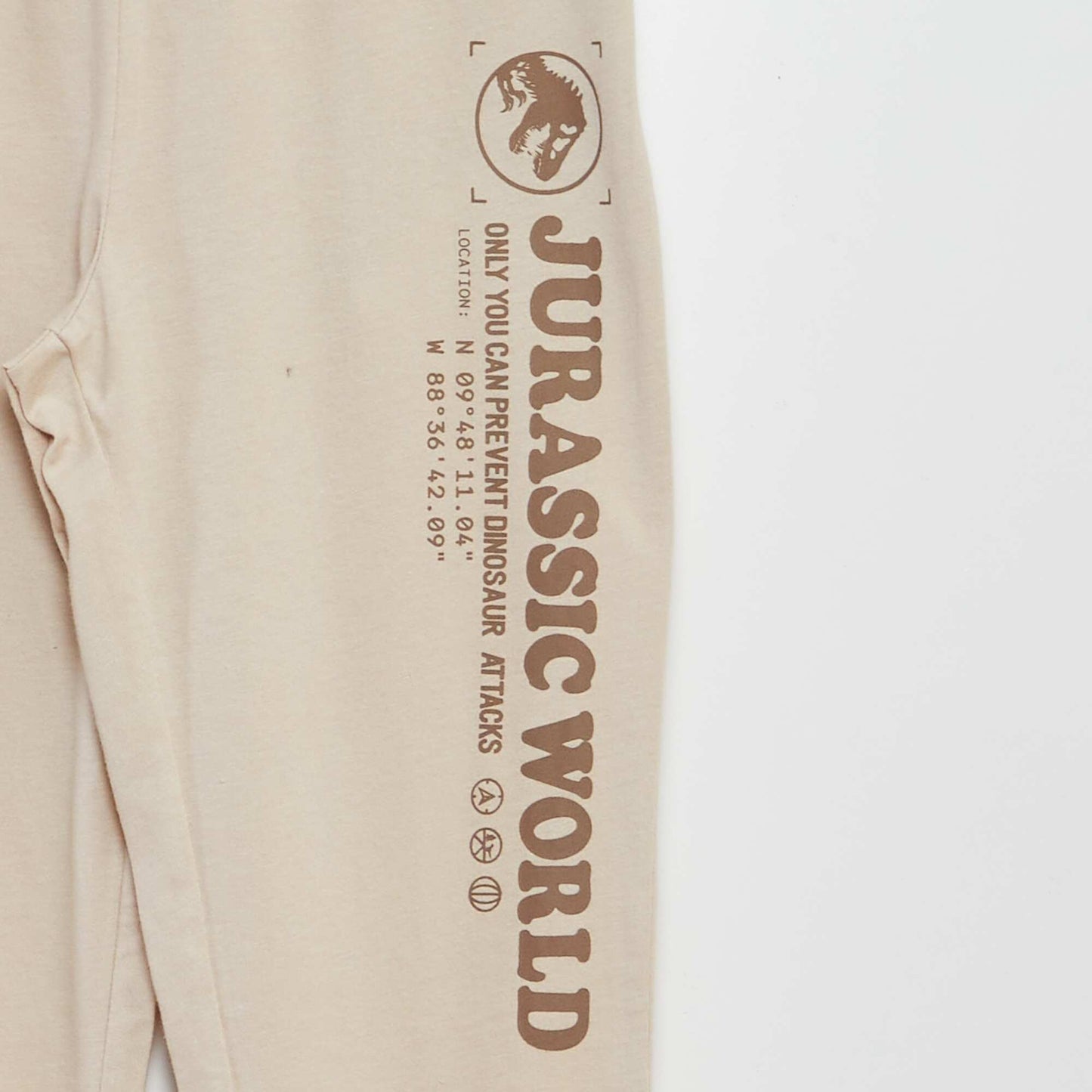 Pyjama long 'Jurassic World' - 2 pièces Marron
